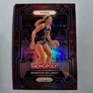 Monique Billings Red & Black 2024 Panini WNBA Monopoly Prizm Icons #19 Wings